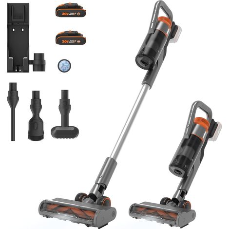 Aspirateur Balai sans Fil 20V WX038 Aspirateur à Main Batteries Puissant 25kPa, jusqu'à 45min pour Poils d'Animaux, Sols, Moquettes et Voiture,Powershare 22.0Ah Batterie et Chargeur Inclus (1/5)