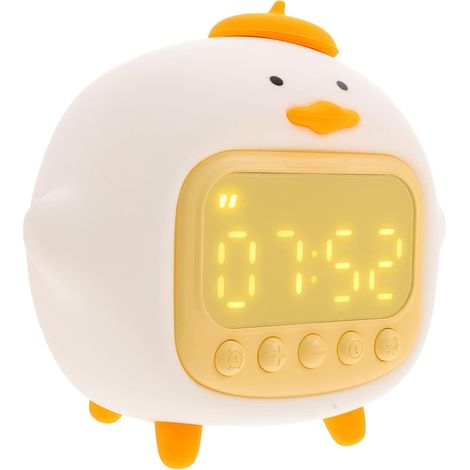 1 Set weißer Hug Duck Wecker Digitaluhr einfacher Wecker (1/5)