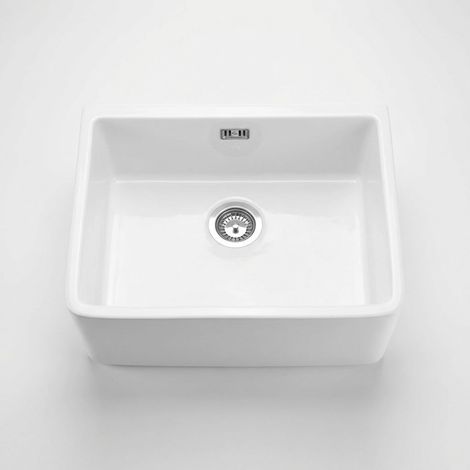 Lavello cucina in ceramica con 1 vasca 59.5x47.5 cm colore bianco - Sefir