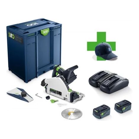 Sega ad immersione a batteria Festool TSC 55 KEBI-Plus/XL100Y Limited Edition, 2x 5,0 Ah e caricabatterie in Systainer (1/5)