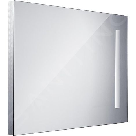 Nimco Miroirs - Miroir de salle de bains série 1000 rétro-éclairé par LED, 600 x 800 mm, carré, aluminium ZP 1002 (1/5)
