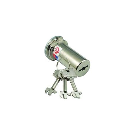 Cylindre de serrure chromé 27mm x 50mm – 3 clés – Acier haute qualité – Résistance à l'usure – Pour installations sécurisées – Codiven