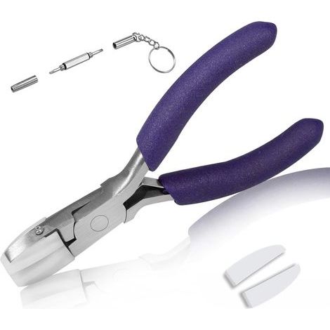Pince à bec plat 8,9 cm paire de mâchoires en nylon tournevis outil d'emballage de fil outil de fabrication de bijoux mini lisseur de fil (1/5)