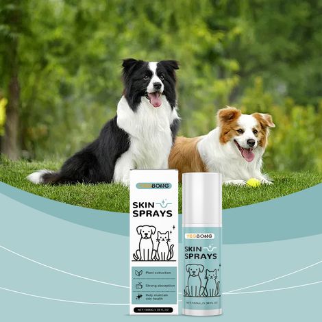 Spray doux pour la peau des animaux de compagnie afin de soulager les irritations cutanées chez les chats et les chiens - 100 ml (1/5)
