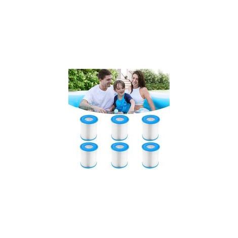 VI Filterkartusche für Bestway Spa – 6 Stück, 7,7 x 10,5 x 5 cm, Filterkartusche für aufblasbare Whirlpools, Wasserfilter für Schwimmbecken und Jacuzzis, hohe Effizienz (1/5)
