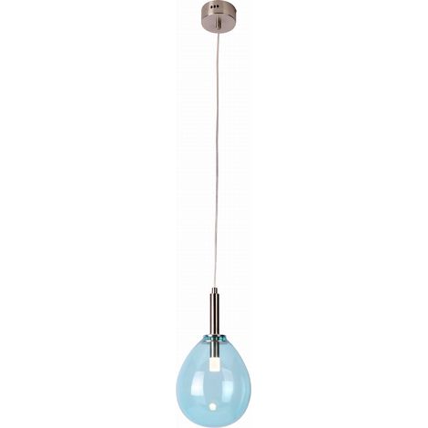 Lampada a sospensione Candellux Lukka LED 6W blu cromo