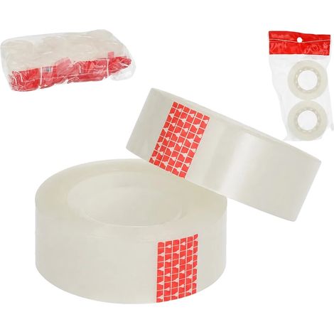Ruban adhésif, transparent, haute résistance, 5 Packs, 10 Rouleaux (1/2)