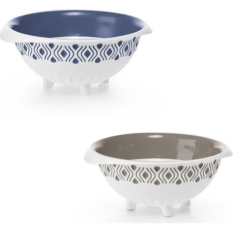 cesto con manico bianco blu tortora per cucina lavello in plastica 28cm - colorigenerali: TORTORA - MISURA: BASE (1/4)