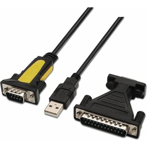 AISENS A104-0039 - Convertisseur USB-série 1,8 m DE, couleur noire