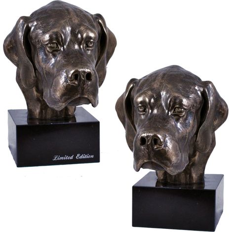 Pointer - statuetta di cane, busto su base di pietra, scultura, trofeo per mostra canina di Art-Dog (1/5)