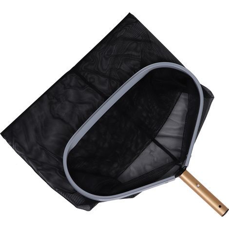 Épuisette à feuilles pour piscine - Accessoire de nettoyage avec filet et râteau (1/5)