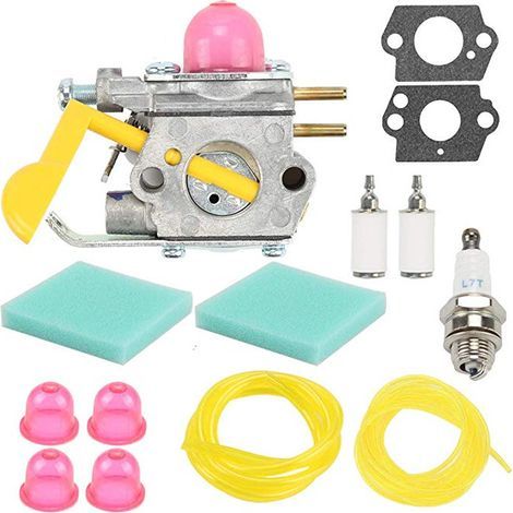 Kit carburatore C1U-W24, codice 545081808, completo di tubo dell'olio, filtro dell'olio e filtro dell'aria per attrezzi da giardino motorizzati. (1/4)
