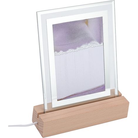 Veilleuse effet sable mouvant, lampe décorative innovante, lampe LED USB portable pour bureau, salon, table de chevet, violet (1/5)