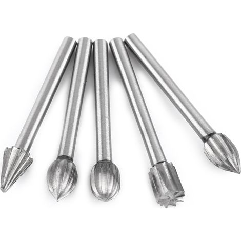 Ensemble de 20 fraises rotatives en acier rapide pour le travail du bois, tige de 3,2 mm (1/8 pouce) (1/5)