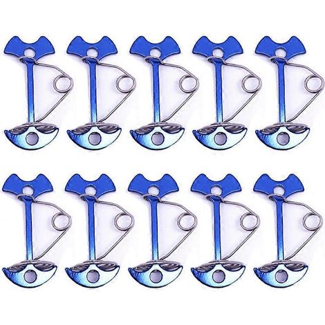 Tendeur de corde de tente en acier inoxydable, réglable pour piquet de tente, boucle anti-vent, clou en os de poisson, couleur bleue. (1/4)