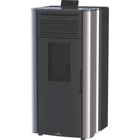 BRONPI - Estufa de Pellet Color Plata Modelo CORAL-PL de 13 kW (1/5)