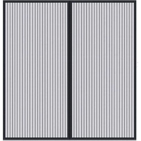 Cortinas, cortinas magnéticas de cierre automático, mosquiteras para puertas, aptas para mascotas y niños, tamaño 80120cm, negras (1/5)