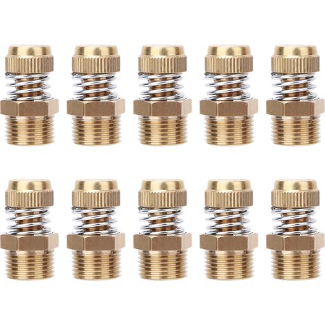 10 silencieux pneumatiques, laiton, filetage mâle BSPT 1/8" 1/4" 3/8" 1/2", pour électrovanne et échappement d'air (1/5)