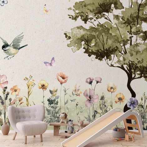 Carta da parati artgeist prato primaverile vivace 400x280 cm