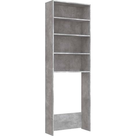 Maison Exclusive - Mobile per Lavatrice Grigio Cemento 64x24x190 cm