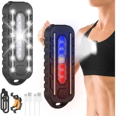 Rechargeable LED clip-on headlamp, 150 lumens – 5 lighting modes – IPX4 waterproof – For running, jogging, camping, night walks – 150LM (1/5)
