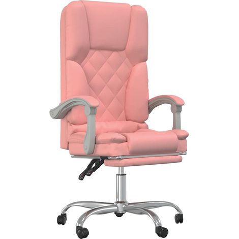 Maison Exclusive - Bürostuhl mit Massagefunktion Rosa Kunstleder (1/5)