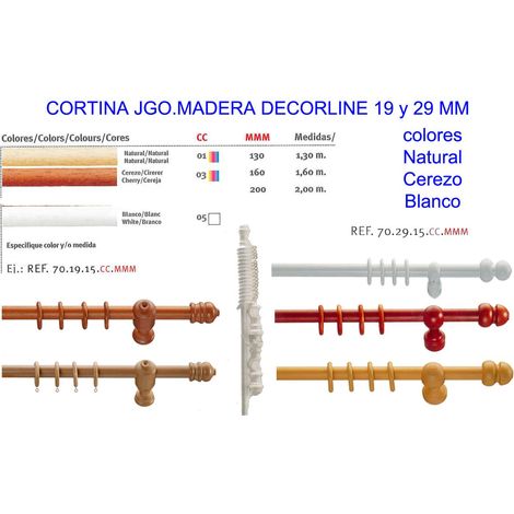 cortina finstock jgo.madera decorline 19mmx1,50 mt blanco  05