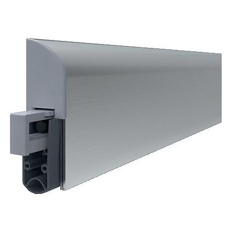 Plinthes L-15 FS pose en applique pour porte en bois et métal - longueur 730 mm finition argent - ATHMER
