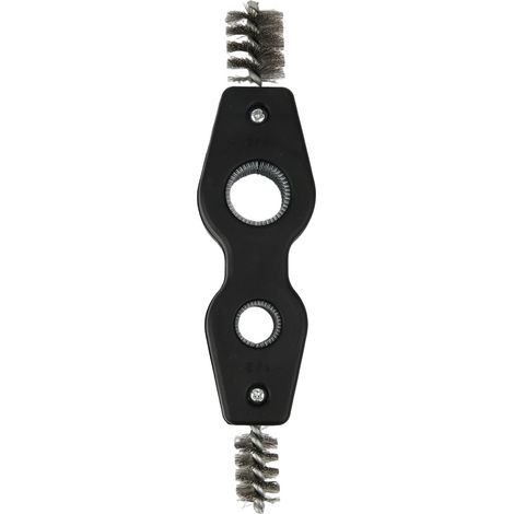 Brosse pour Tubes en Cuivre, 4 en 1 Acier Inoxydable pour Filetage Intérieur et Extérieur avec Manche Antidérapant Installation Plomberie Soudure (Noir) (1/5)