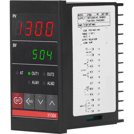 Régulateur de température PID intelligent, relais de chauffage/refroidissement industriel XY504 100-240 V CA (1/5)
