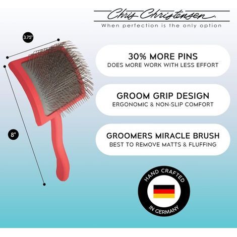 Brosse lissante Big G pour chiens. idéale pour le toilettage professionnel : démêlez et coiffez les Goldendoodles. les Caniches et bien plus encore.