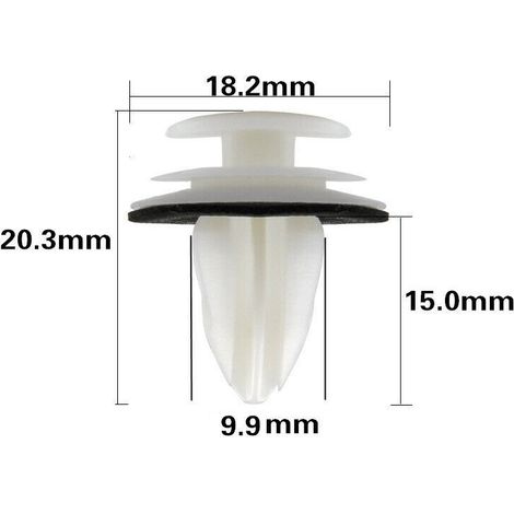 100 cotton soundproofing pads + 100 white clips for the trunk, bumper, fenders, screws and rivets. (1/5)