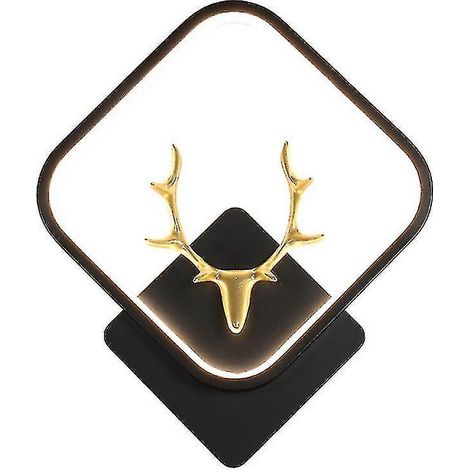 Applique murale LED carrée tête de cerf