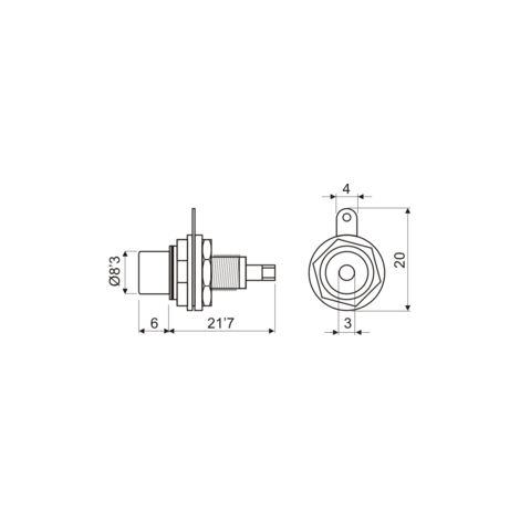 Base Conector RCA Hembra ROJO 10.581/R (1/2)