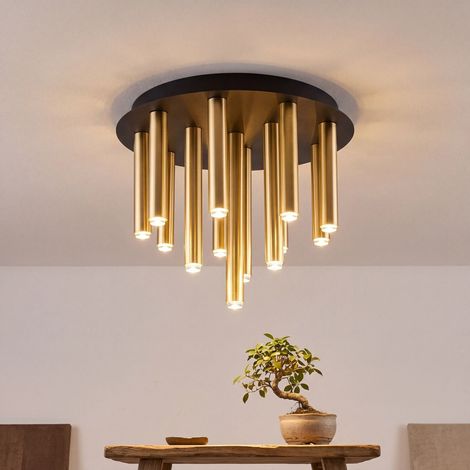 Elegante Deckenlampe Messing 13-flmg BRASS Leuchte