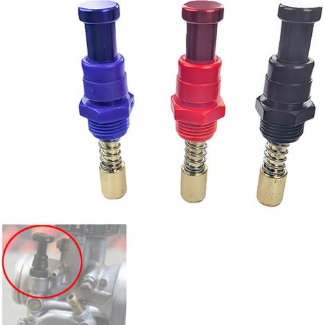 PWK carburetor modification parts for motorcycles: CNC-machined manual starter switch with enrichment valve (1/4)