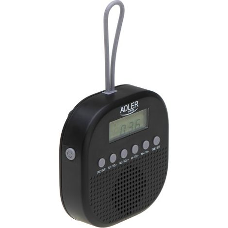 Radio fm resistente al agua ipx4 ad 1912, 9 x 9 x 2,5 cm
