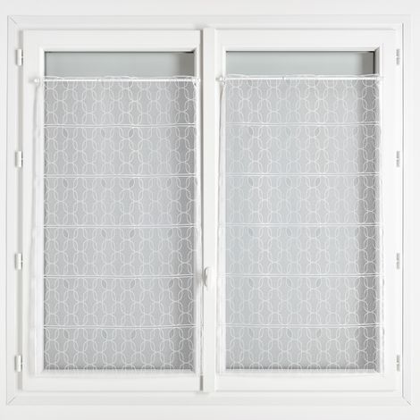 Modulable en maille avec motifs capsules Blanc 45x220 cm