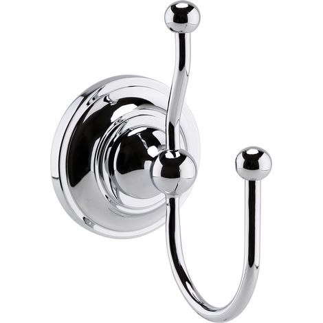 Old London Chrome Wall Mounted Double Robe Hook - LH311 (1/2)
