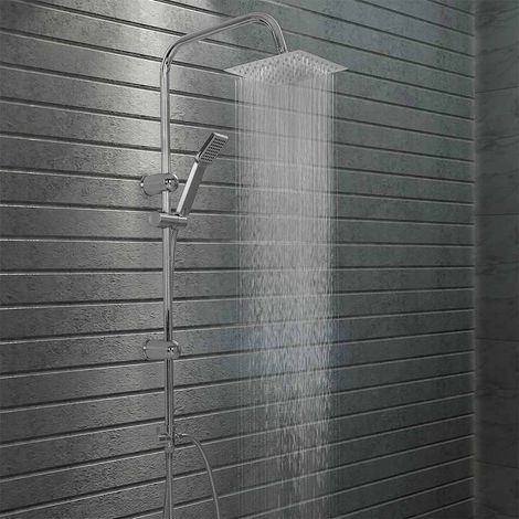 vidaXL Kit de ducha combinado con ducha de mano acero inoxidable (1/5)
