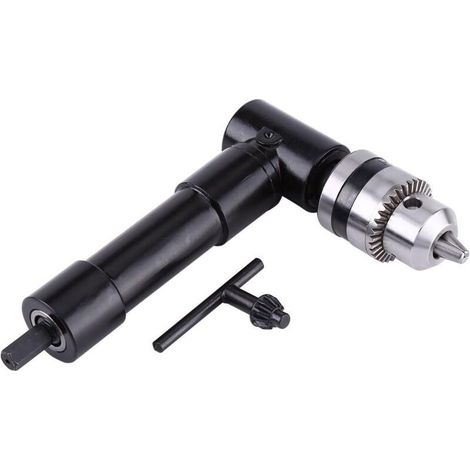 Right Angle Extension Chuck with Metal Head for Electric Drill, 8mm Self-Tightening Right Angle Chuck Adapter for Electric Drill (1/5)