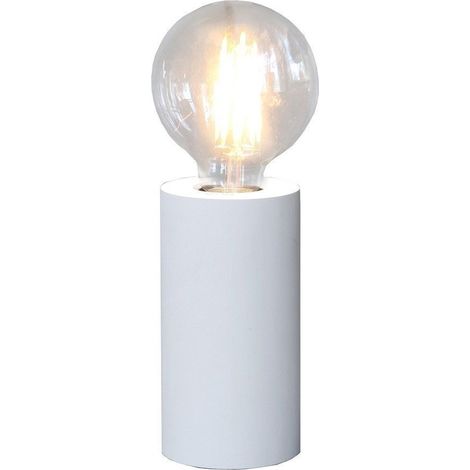 Lampe a poser TUB E27 15cm Blanc (1/4)