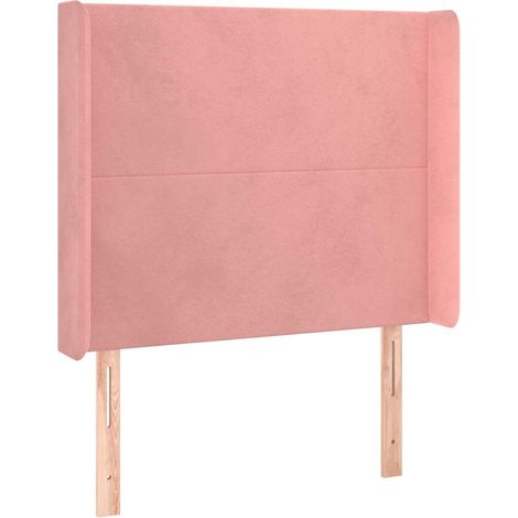 Maison Exclusive - Cabecero con orejas de terciopelo rosa 103x16x (1/5)