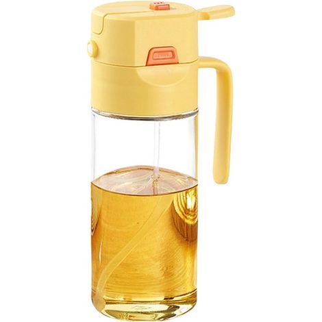 Pulverizador y vertedor de aceite de vidrio – 21,5 x 7,6 cm, fácil de llenar, para parrilla y horno. (1/5)