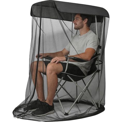 Moustiquaire, Housse De Moustiquaire avec Fermeture éclair Noire Imperméable Pare Soleil en Polyester Résistant pour Terrasse Jardin Voyage Pêche en Plein Air Chaises De Camping (1/5)