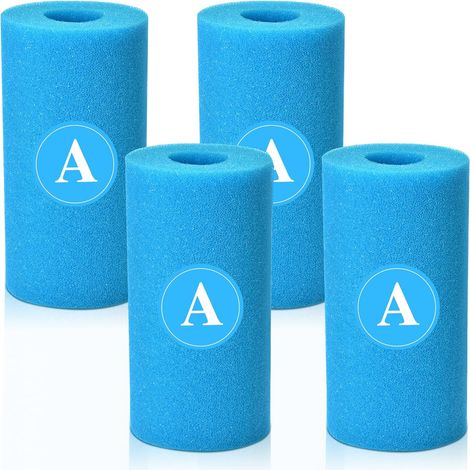 Filtro de esponja tipo A de 4 piezas, filtro de espuma para spas, cartuchos de filtro de espuma reutilizables y lavables, filtro de espuma para piscinas y spas (1/5)