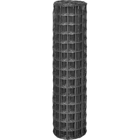 Maison Exclusive - Eurozaun Stahl 10 x 1,5 m Grau (1/4)