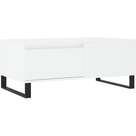Maison Exclusive - Tavolino da Salotto Bianco 90x50x36,5 cm in Legno Multistrato