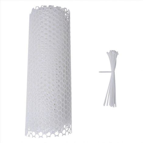 Grillage à poules en plastique, fil de clôture blanc (1/5)