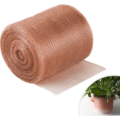 Kupfernetz, 12,5 cm x 24 m, flexibles Kupfergewebe, Nagetier- und Schneckenschutznetz, Schutz für Pflanzensetzlinge